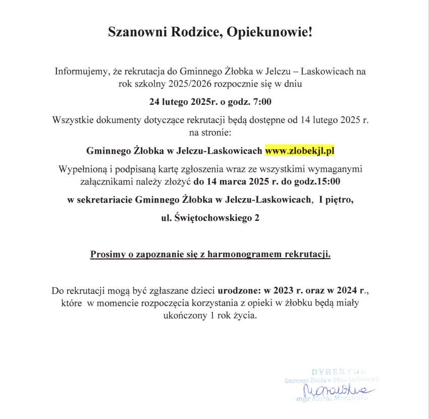 Ogłoszenie rekrutacja GŻ